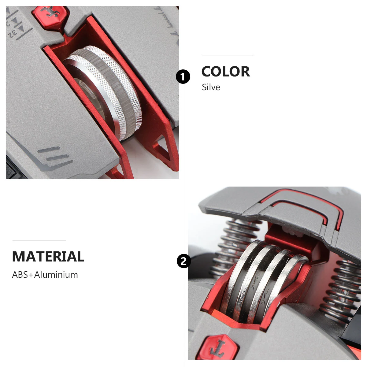 1PC V9 Mechanical Game Mouse USB Plug Notebook Mouse Wired Luminous Mouse Stylish Cool Computer Mouse for Home (Silver)