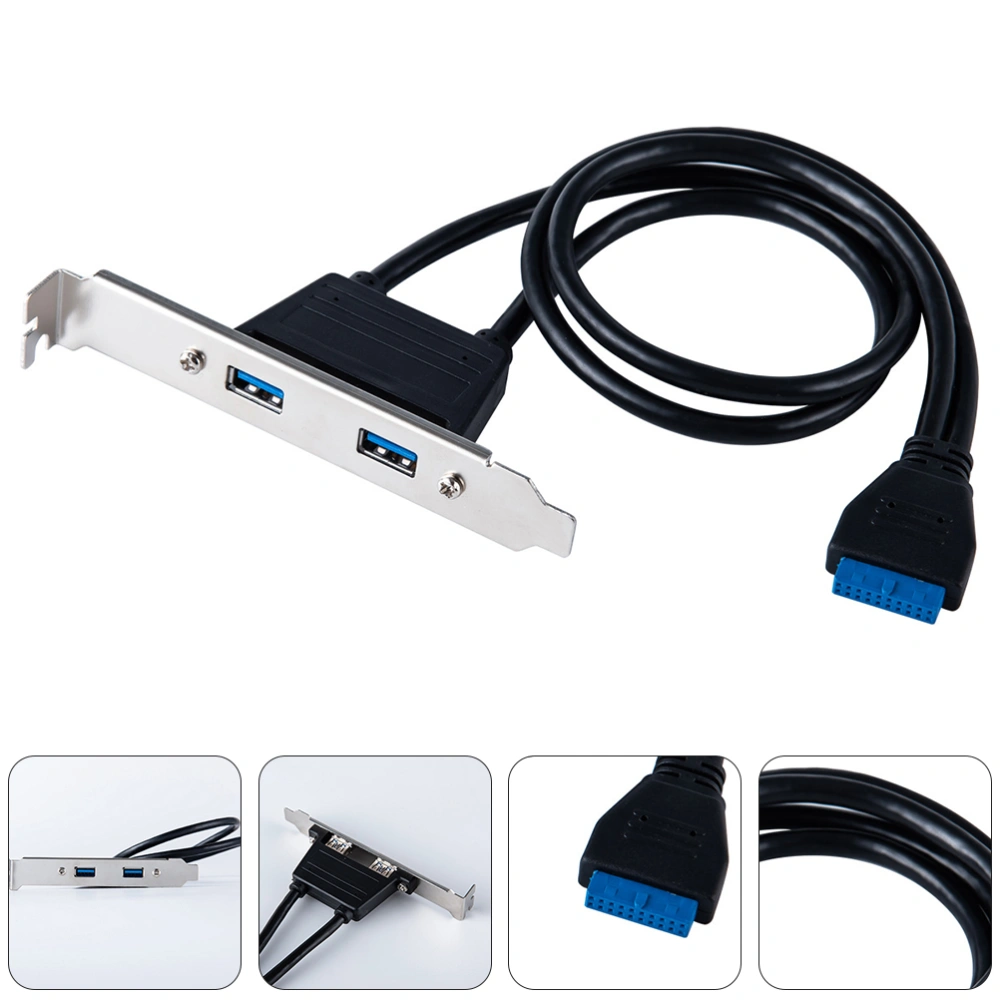 Header Connector Converter 20pin USB to Dual USB 3.0 PCI Slot USB Hub Supply