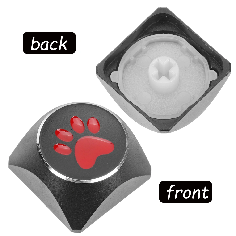 Key Cap Electroplating Aluminum Alloy Mechanical Keyboard Key Cat Paw Keycap