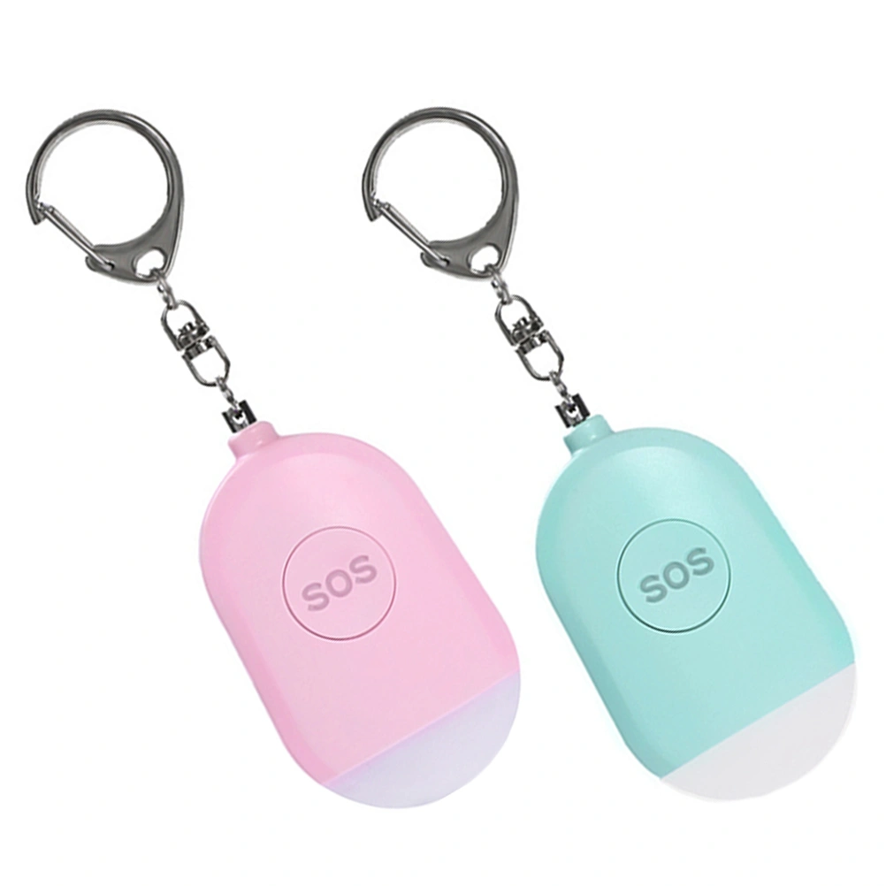 2PCS Personal Sound Alarm with LED Light Portable Emergency Safety Alarm Supply