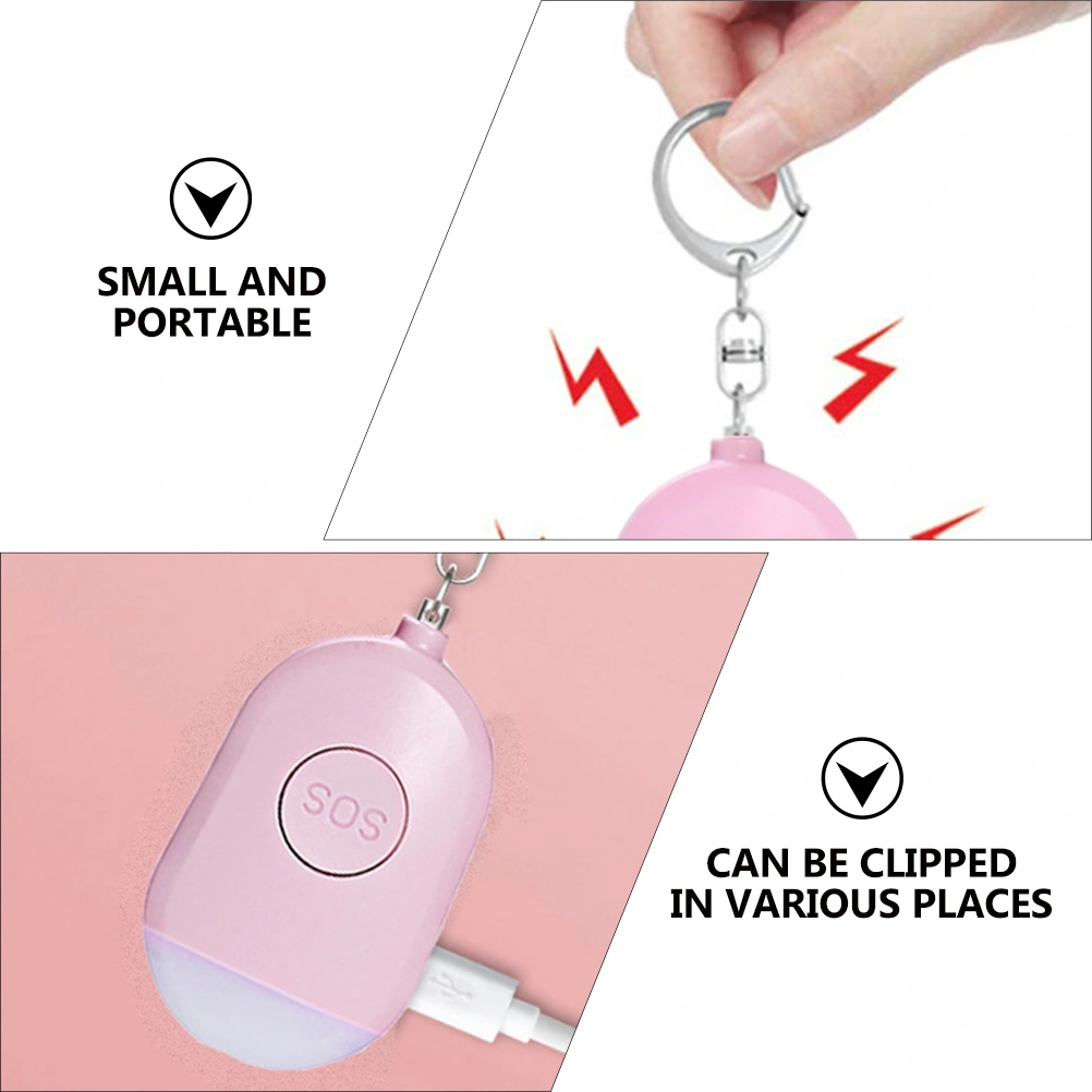2PCS Personal Sound Alarm with LED Light Portable Emergency Safety Alarm Supply