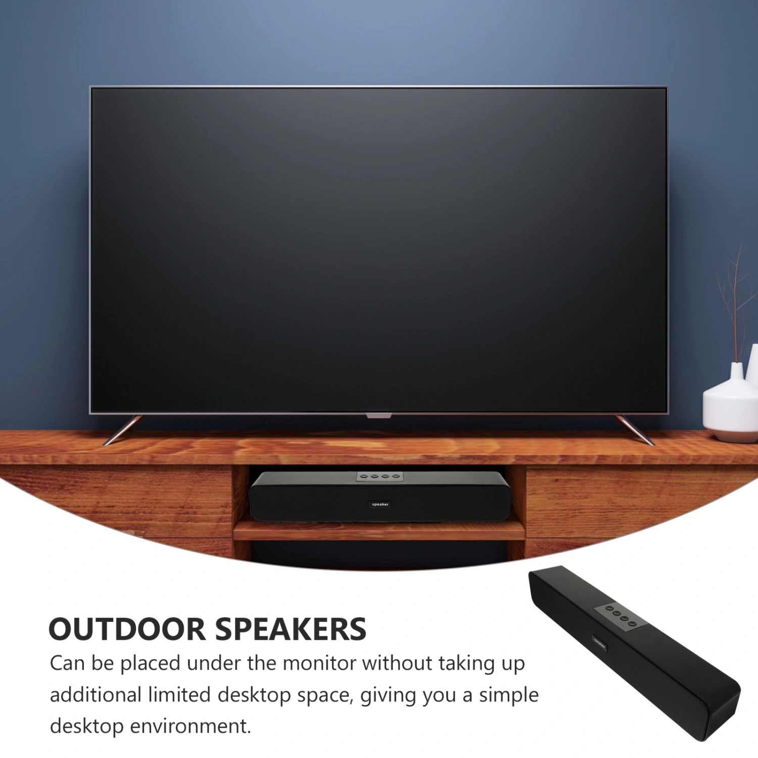 1Pc Wireless Speaker Mini Portable Computer Speaker Subwoofer Speaker
