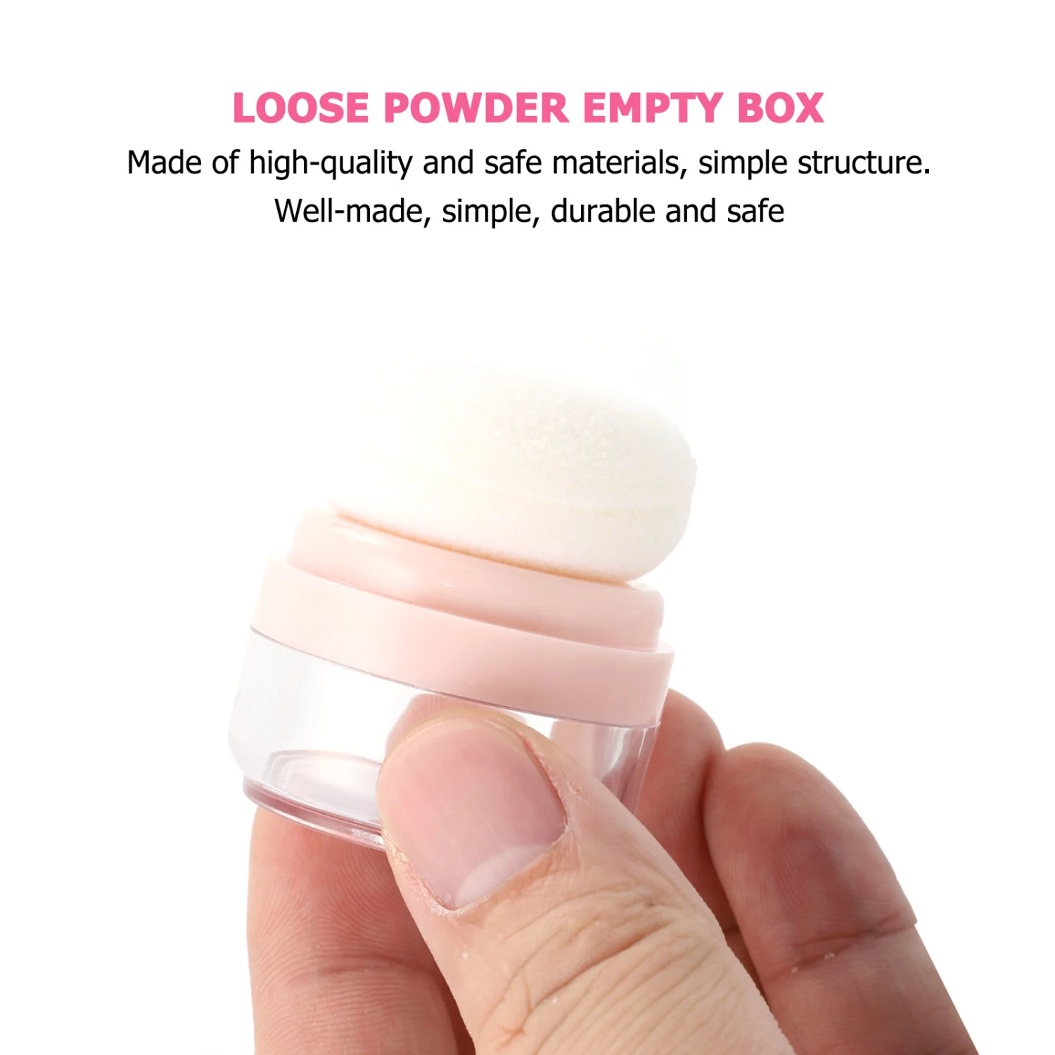 Loose Powder Box Portable Powder Puff Loose Powder Case Makeup Powder Container