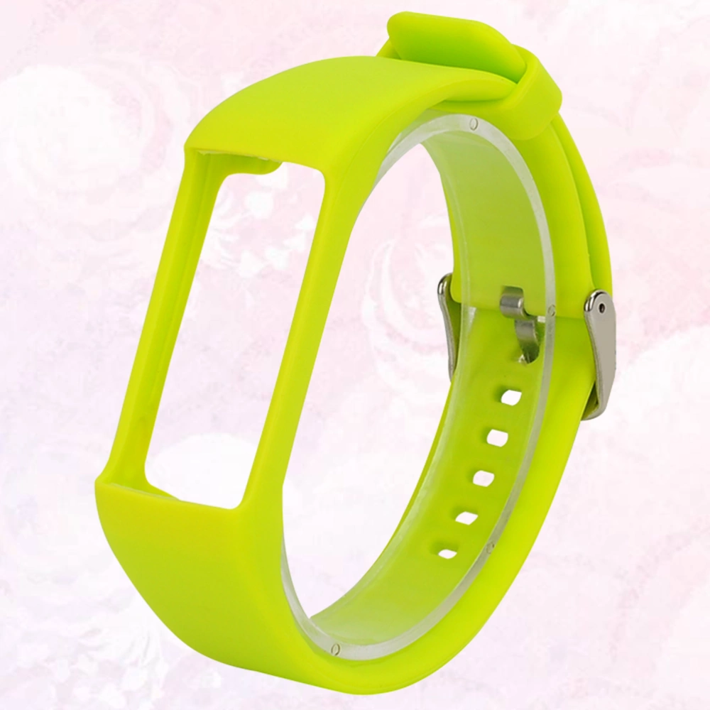 1pc Replacement Silicone Watchband Smart Watch Bracelet Intelligent Wrist Band Strap Compatible for Polar A360/A370 (Lime)