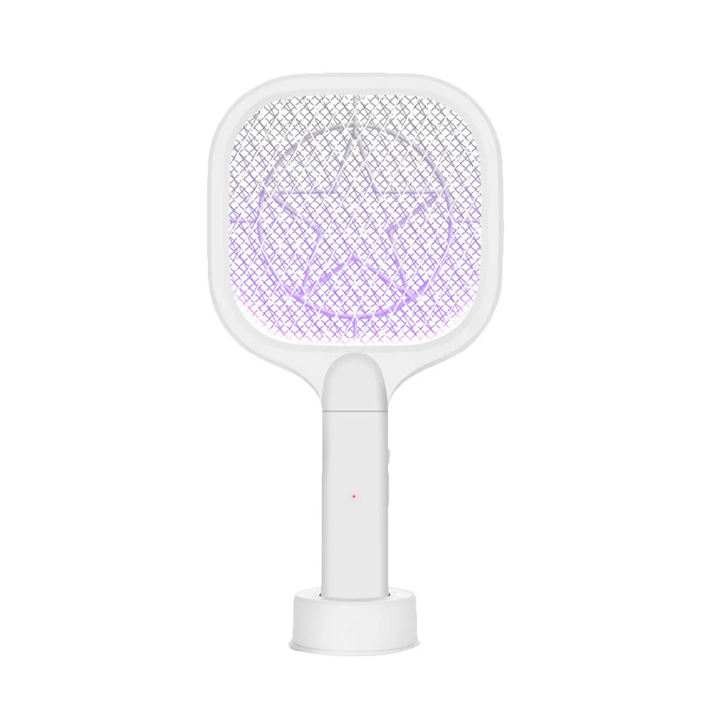 1pc Household USB Swatter 2 in 1 Mosquito Trap Killing Swatter Portable Swatter
