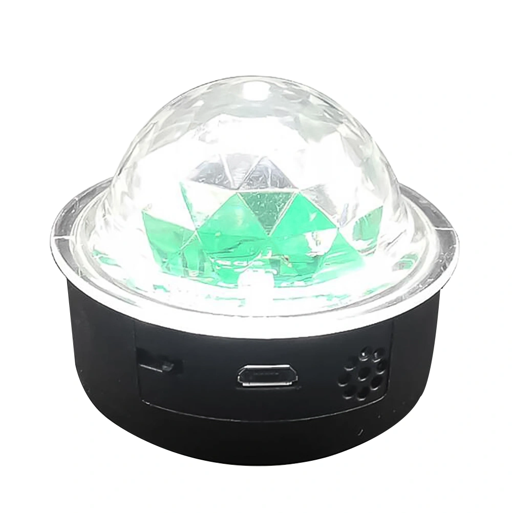 1pc Voice Control Stage Lamp Disco Light Colorful USB Crystal Ball Lamp Black