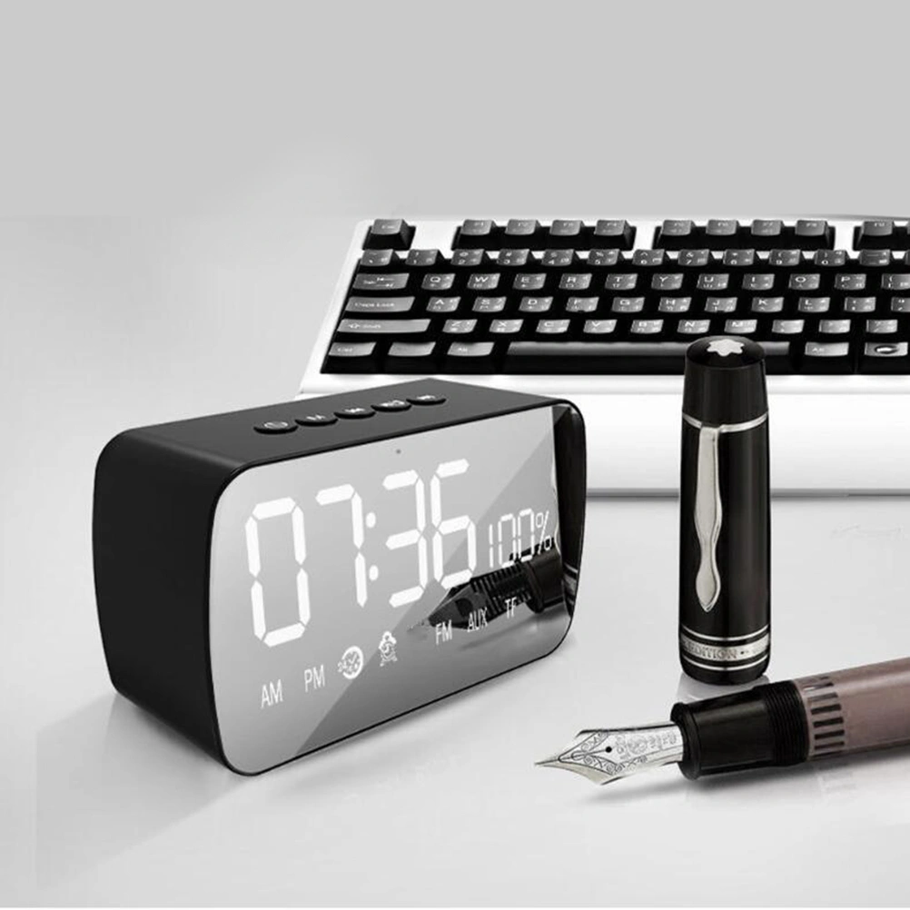 A5 Digital Alarm Clock AM FM Radio with Large Display Night Lights Snooze (Black)