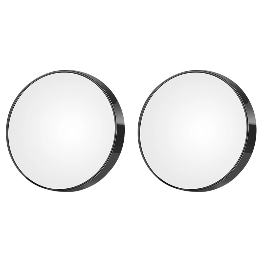 2PCS 8.8CM 10X Magnifying Glass Mirror Wall Small Round Compact Makeup Mirror Pocket Cosmetic Mirror Magnification Bathroom Makeup Tool with 2 Suction Cups