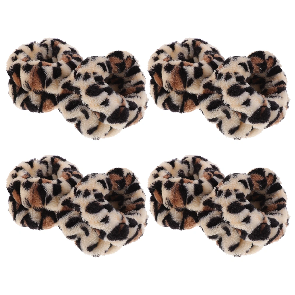 8 pcs Tiger Pattern Absorbent Wristband Elastic Makeup Wrist Band Spa Wristband for Face Washing