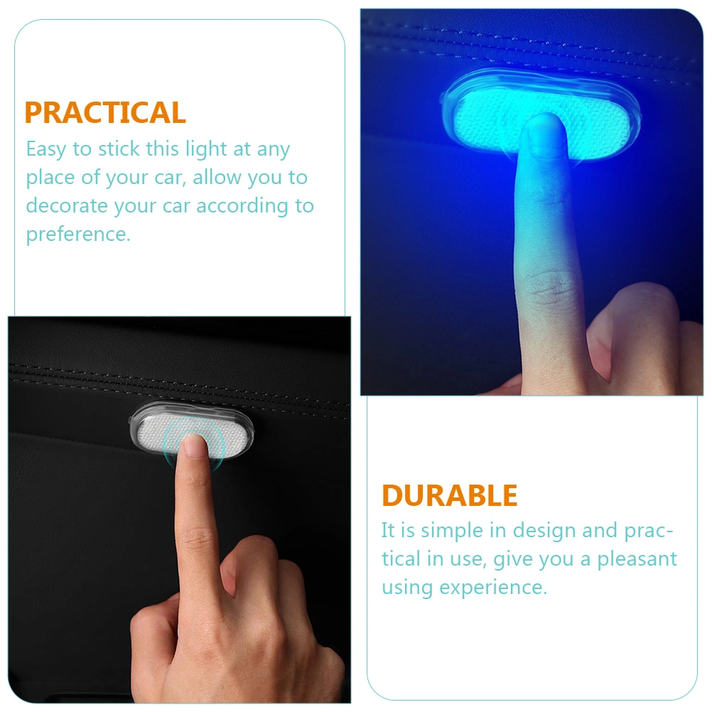 2Pcs Car Interior Light 7 Colors LED Car Lights Auto Atmosphere Lamps Decoration