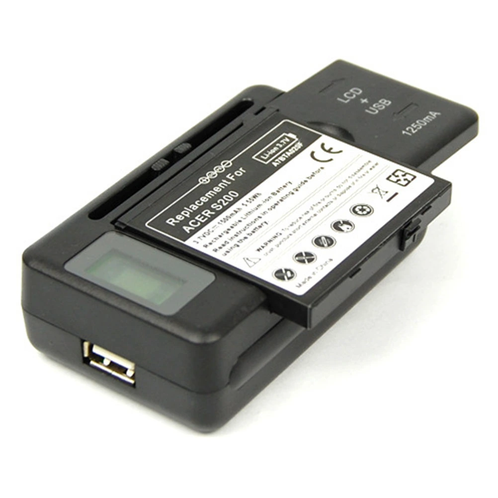 Universal Battery Charger LCD Indicator Screen For Cell Mobile Phone Battery USB Charger With US Plug Adapter