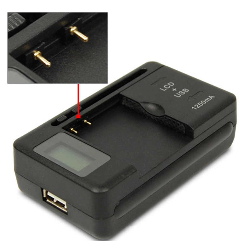 Universal Battery Charger LCD Indicator Screen For Cell Mobile Phone Battery USB Charger With US Plug Adapter