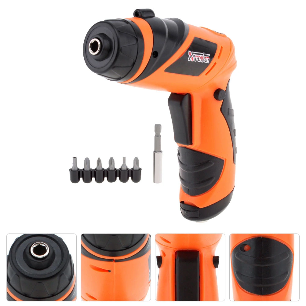 1 Set Battery Electric Cordless Screwdriver Power Tool with Led Light No Battery