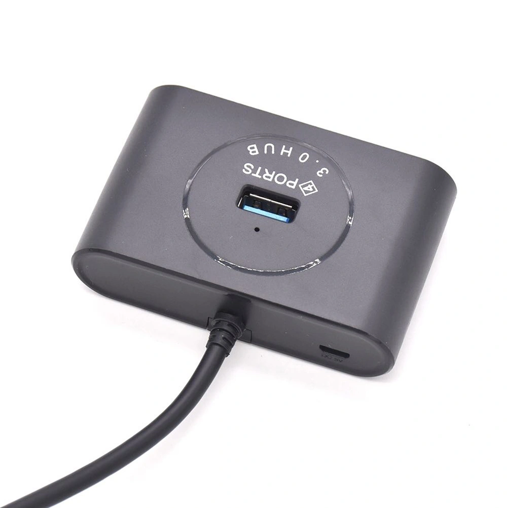 USB Hub USB 3.0 Hub 4-Port High Data Hub for Laptop Computer Phone Tablet (Black)