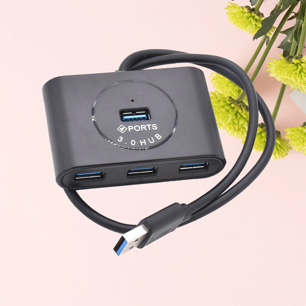 USB Hub USB 3.0 Hub 4-Port High Data Hub for Laptop Computer Phone Tablet (Black)