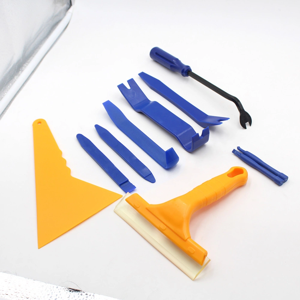 10Pcs Car Audio Disassembly Tool Car Repair Tool Kit with PE Self Sealing Bag and Paper Box