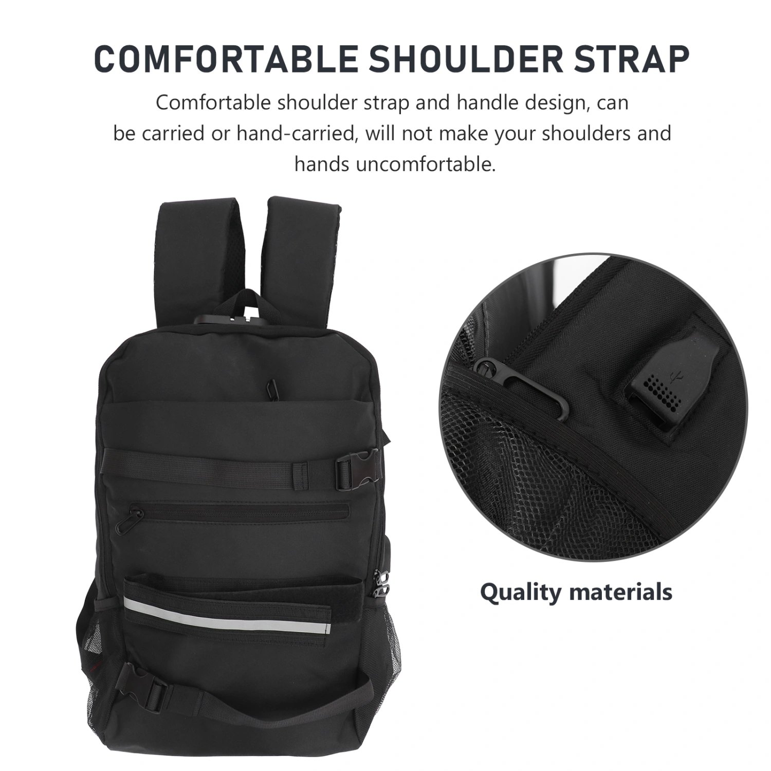 1Pc Skateboard Backpack Business Backpack with Skateboard Straps Rucksack