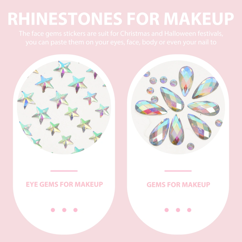 5 Sheets Performance Makeup Gems Face Jewels Eye Makeup Rhinestones Stickers