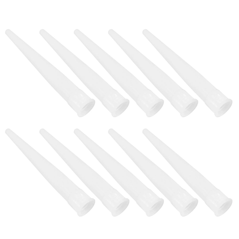 20 Pcs Plastic Nozzles Tube Supplies Disposable Ink Grip Nozzle Tube Tip (White)