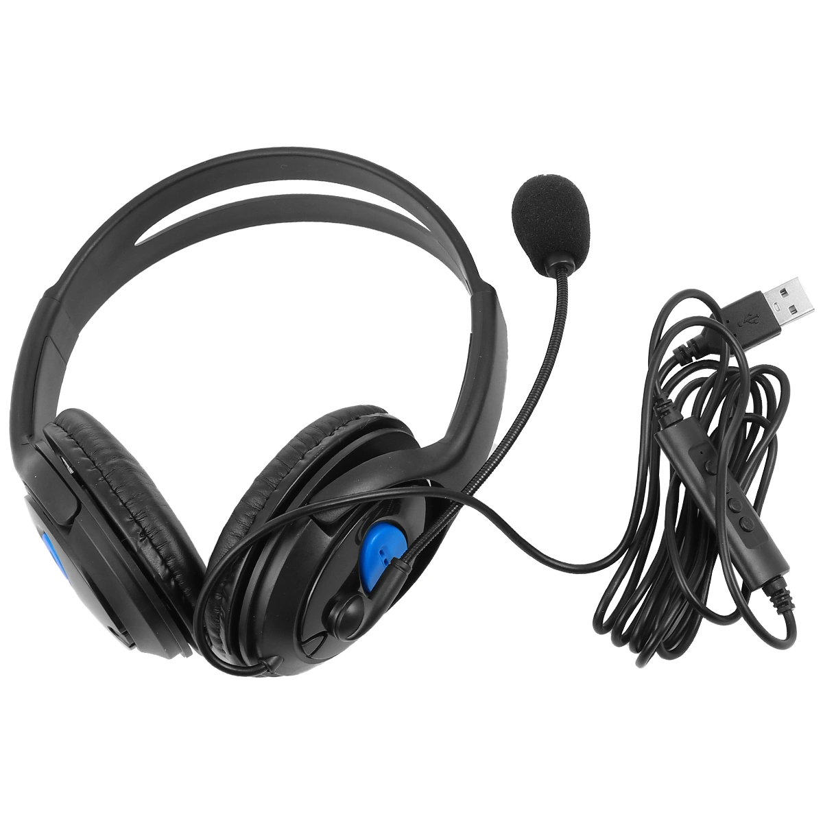 Head-mounted Earphone Gaming Headset Computer Wired Headphone with Microphone