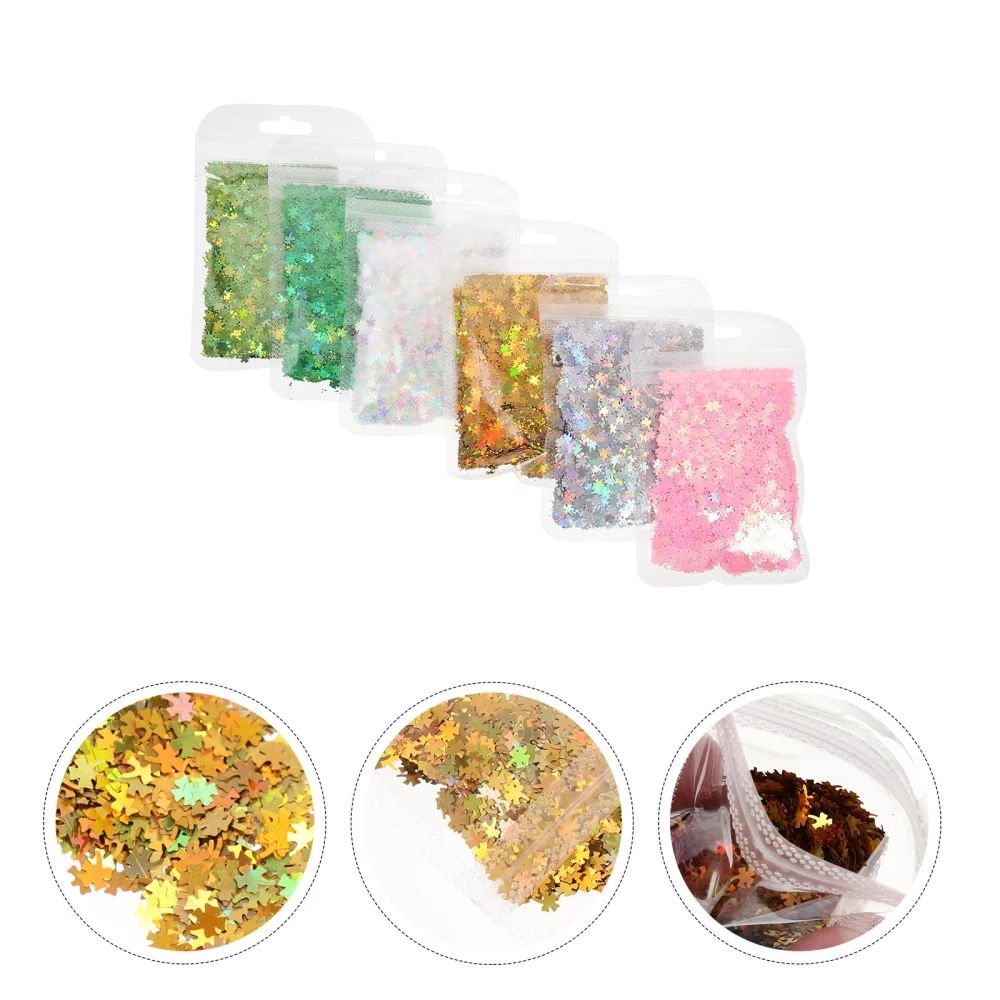 6 Packs of Manicure Decoration Epoxy DIY Sequins Make Up Face Body Nail Decoration