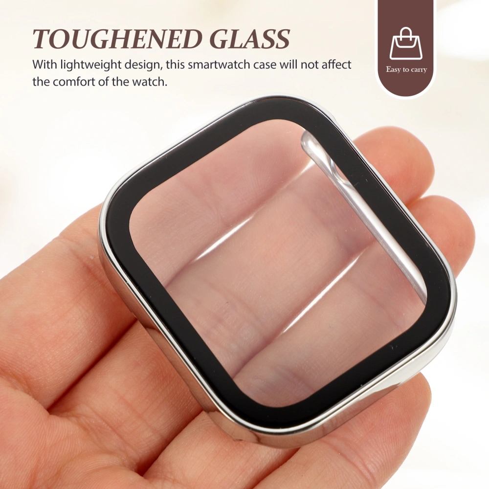 2pcs Water Proof Glass Screen Protector Shockproof Watch Cases Compatible with Apple watch7 8