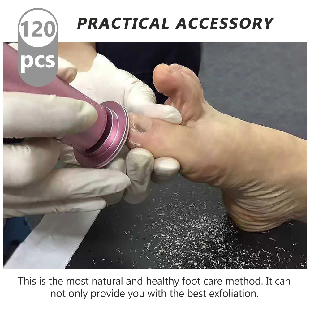 120Pcs Replacement Sandpapers Foot File Callus Remover Tool Manicure Foot Tool