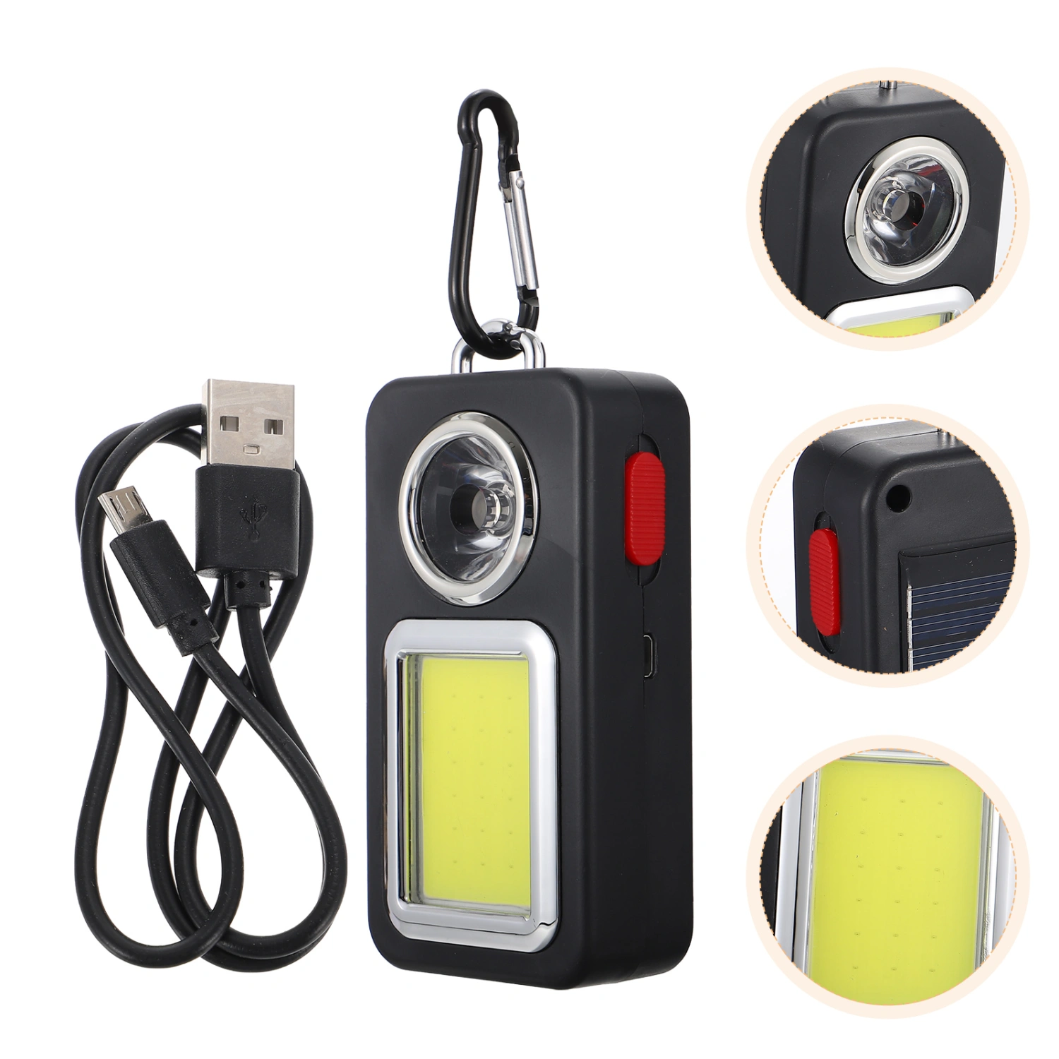 Work Light USB Solar Rechargeable Emergency Light Inspection Lamp LED Lighting