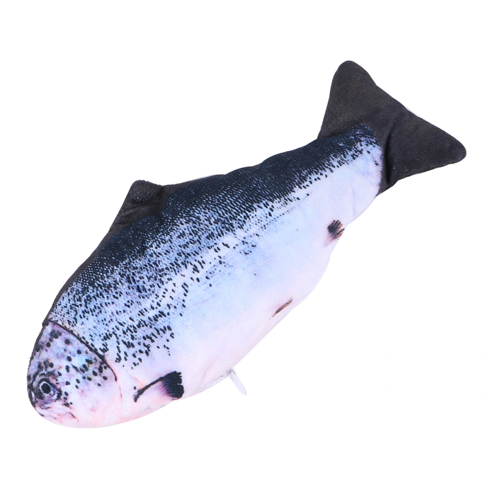 1 Pc Artificial Trout Toy Electric USB Recharging Cat Playing Toy Kitten Teaser Funny Jumping Plush Toy with Built-in Battery