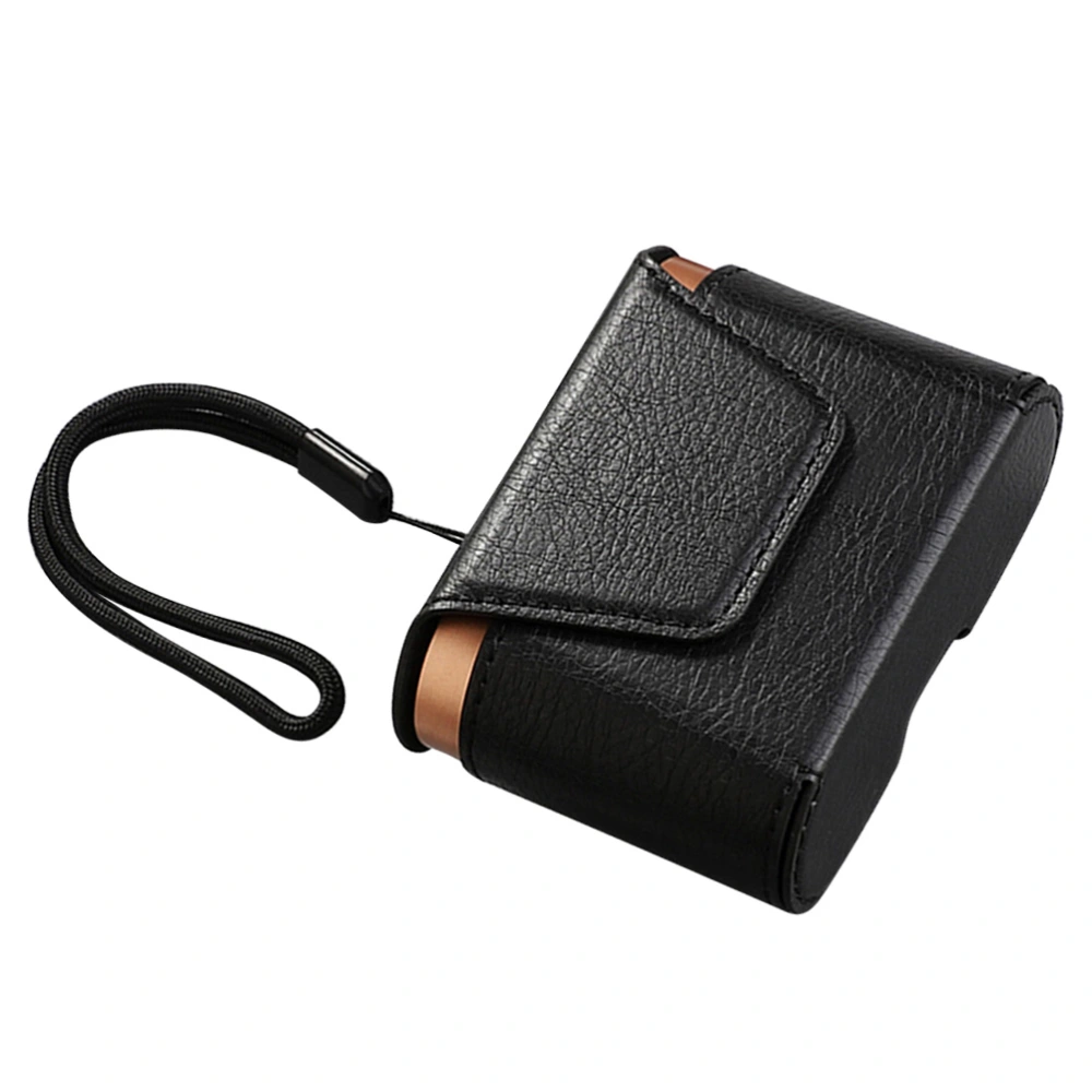 Wireless Earphone Leather Case Portable Earphone Storage Box Protective Headset Case Compatible for WF-1000XM3 (Black)