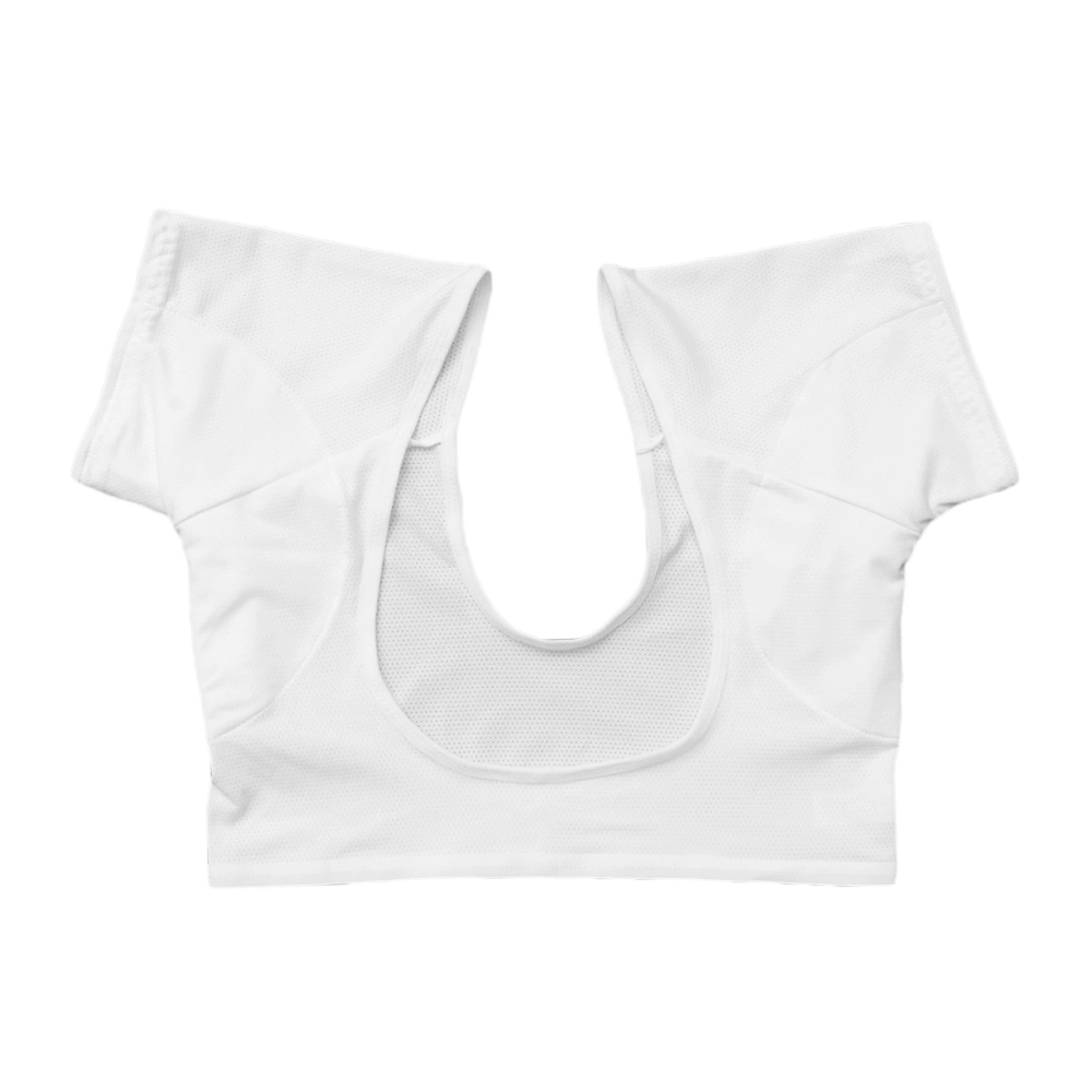 1pc Sweat Guard Underwear Vest Underarm Sweat Pads Short Breathable Comfortable for Women Girls Ladies (Size M White)