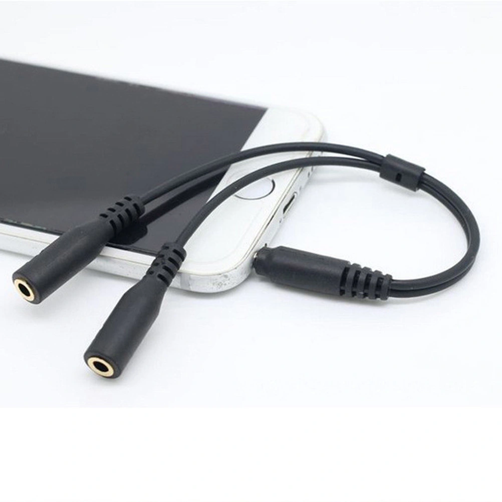 Headset Adapter for Headsets with Separate Headphone / Microphone Plugs - 3.5mm 4 Position to 2x 3 Position 3.5mm M/F
