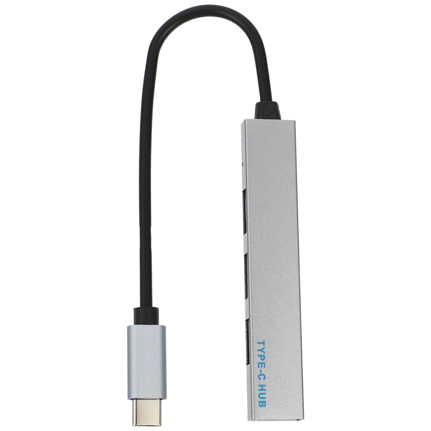 1pc Aluminium Alloy USB Hub Office Laptop 4 Ports Expansion Transfer Adapter