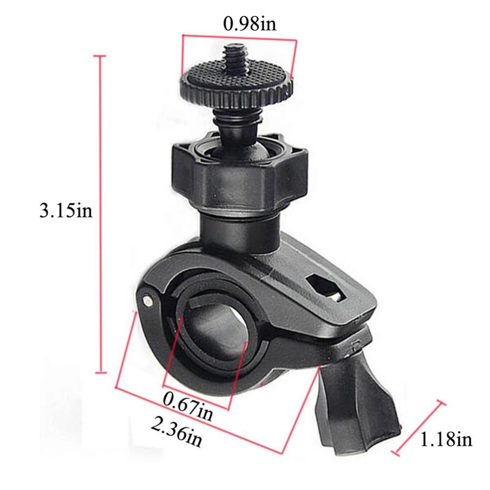 Shape Plastic Screw Head Digital Camera Sports DV Motorcycle Bike Clip Bracket(Black)