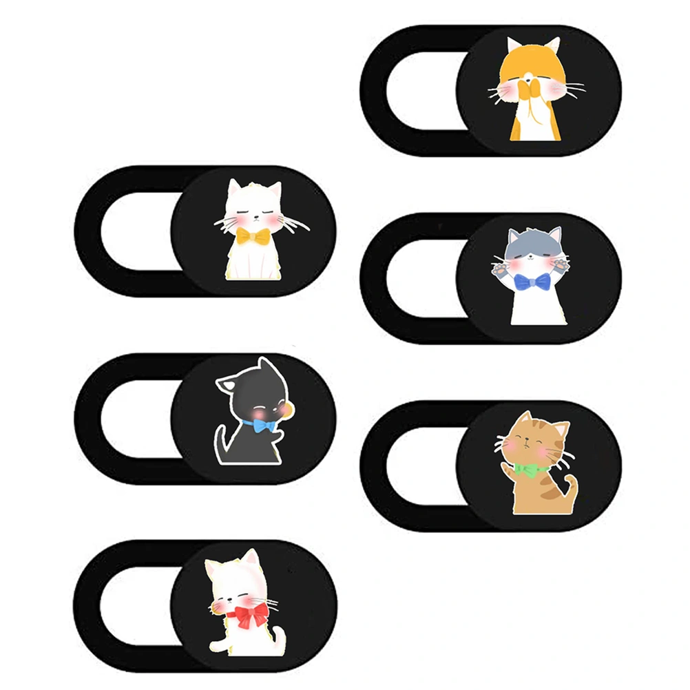 6Pcs Laptop Camera Cover Slide Adorable Pattern Camera Slide Blocker Protector