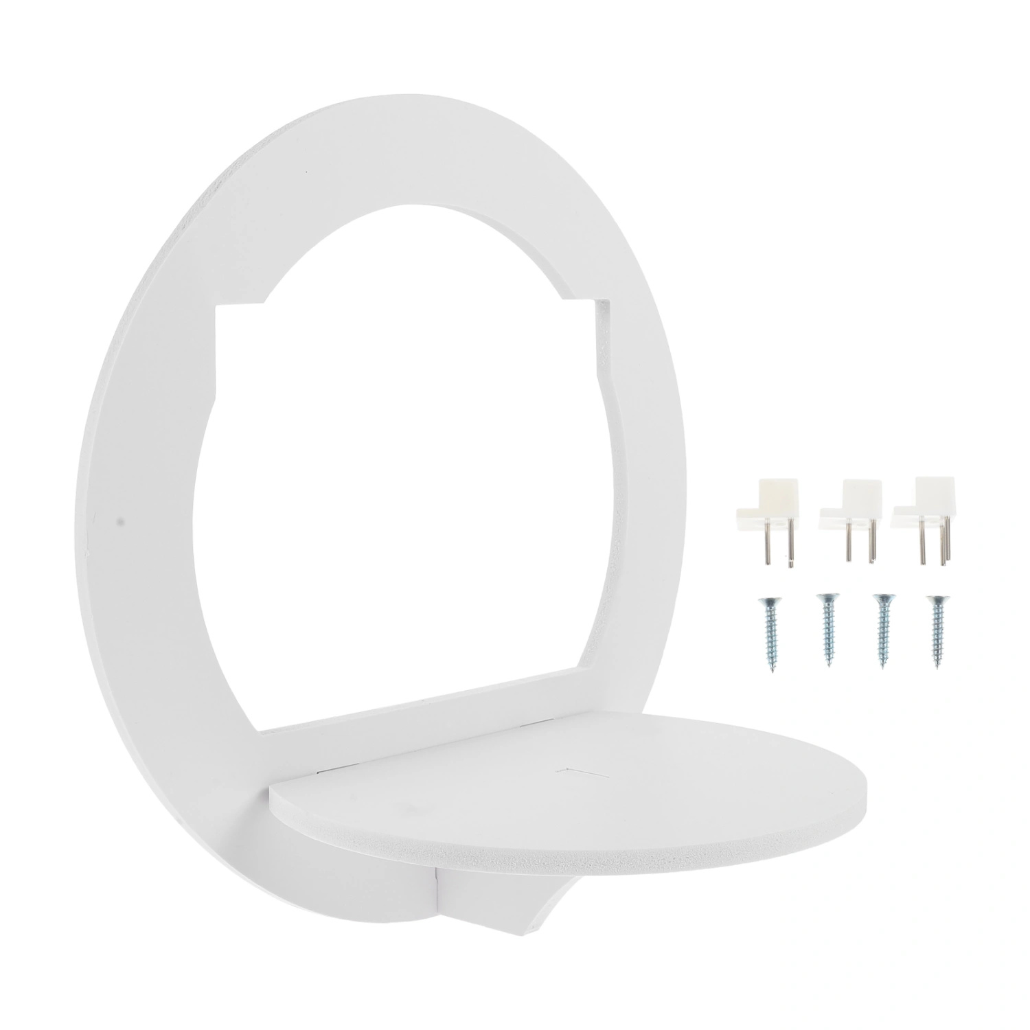 1Set Wall-mounted Storage Rack Phone Charging Stand Simple Wall Shelf White