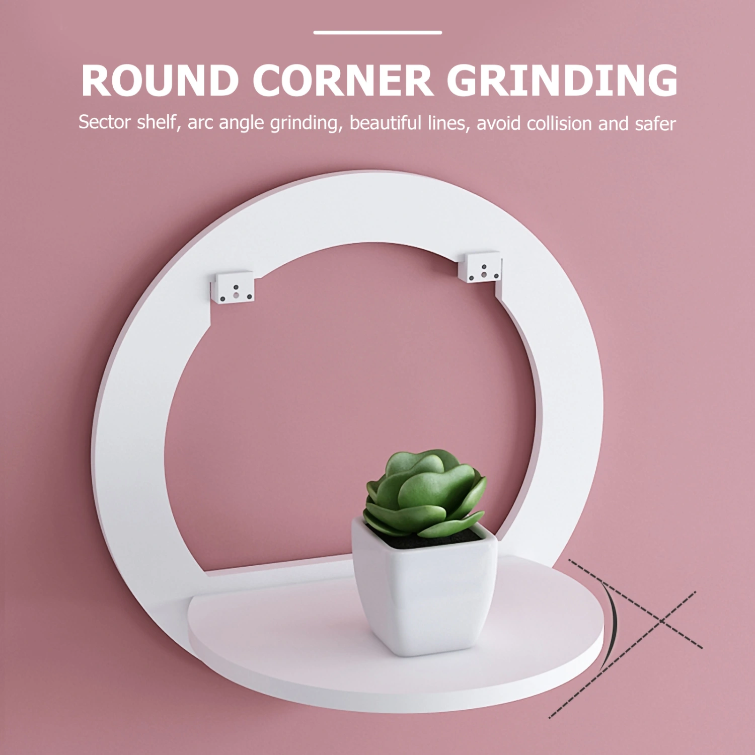 1Set Wall-mounted Storage Rack Phone Charging Stand Simple Wall Shelf White
