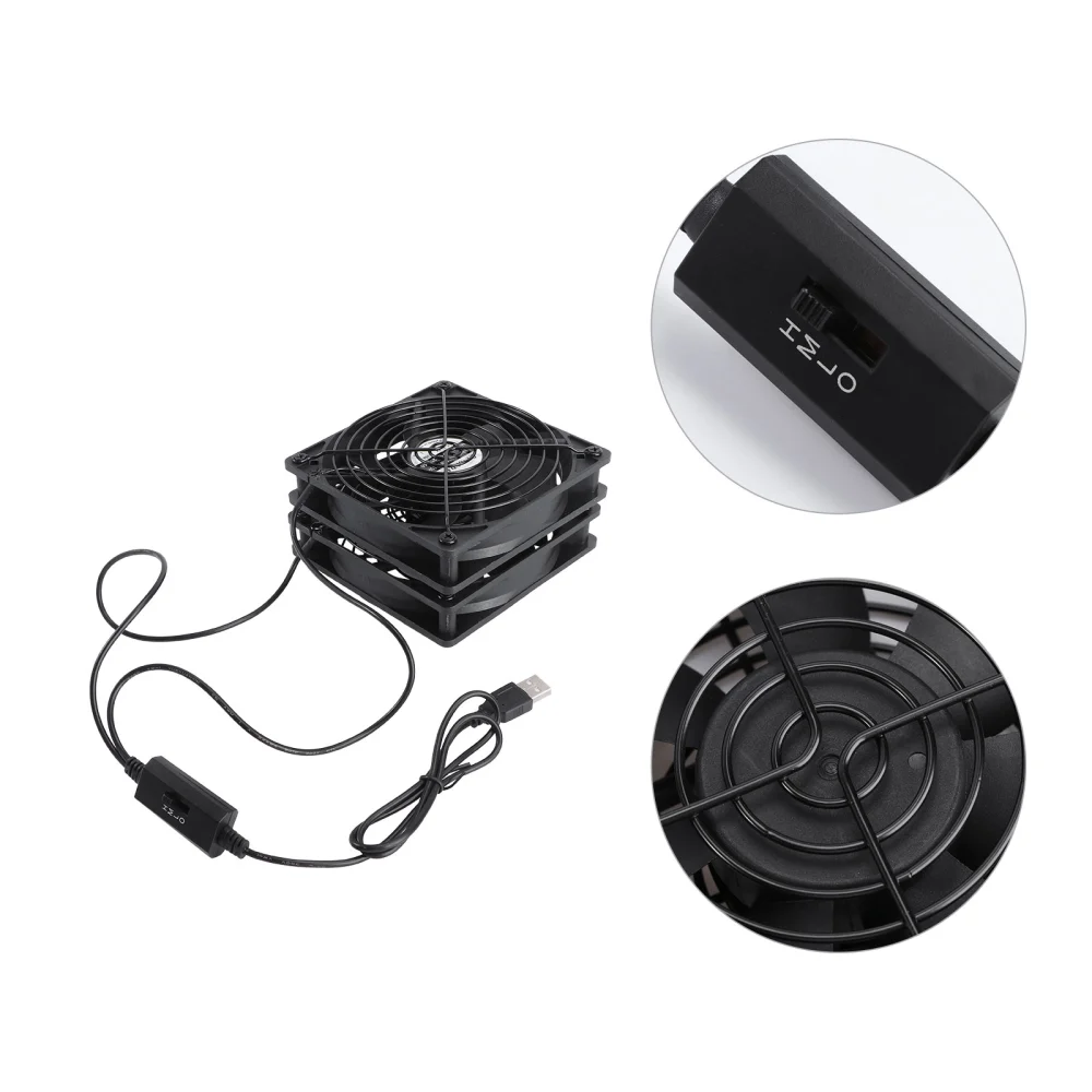 1pc USB Computer Case Cooling Fan Radiator Fan for TV Set-Top Box Router