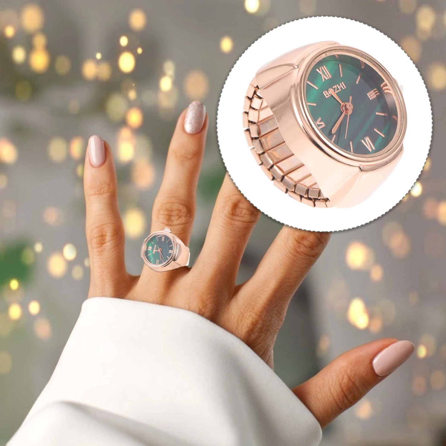 Finger Watch Mini Watch Ring Roman Numeral Ring Watch Modern Ring Watch