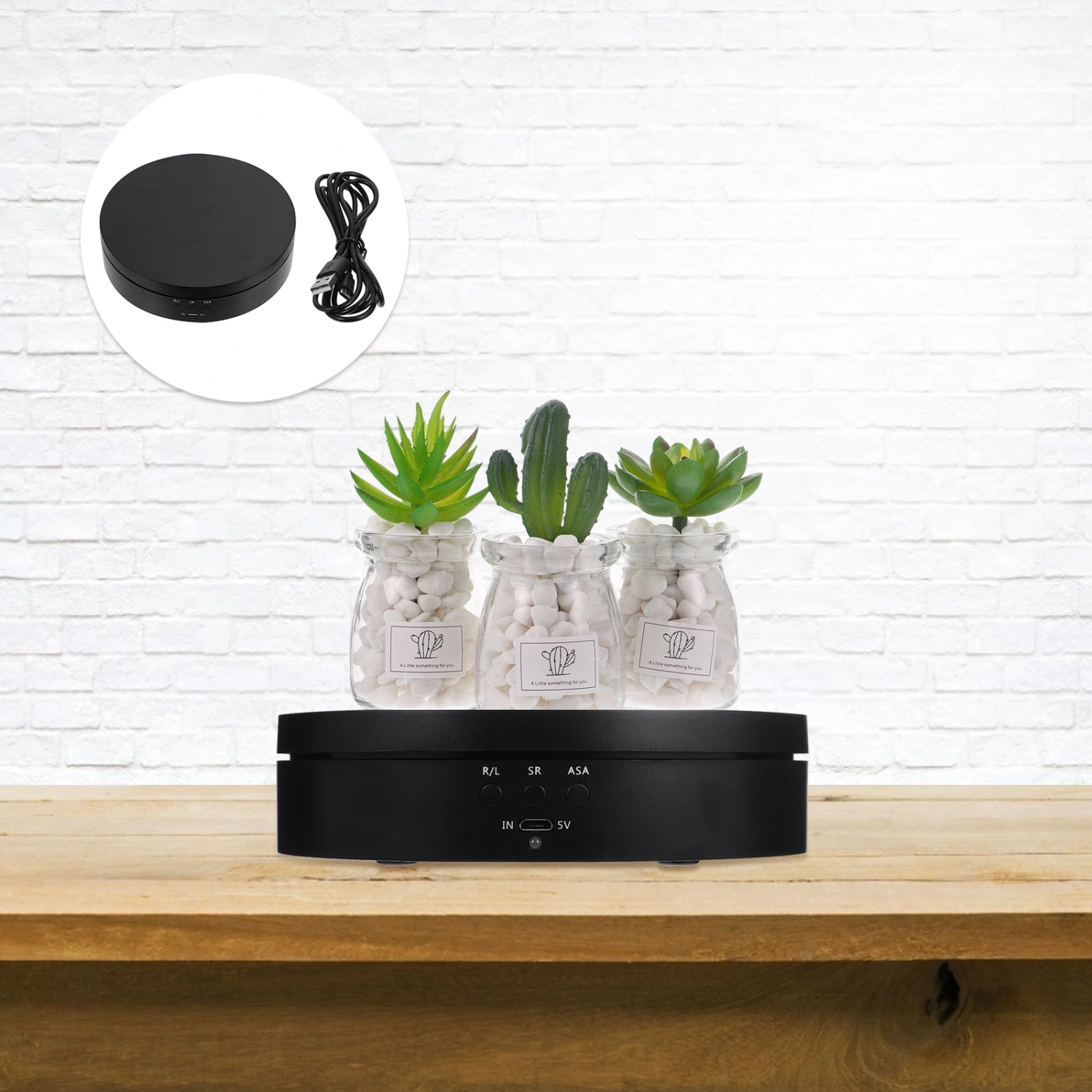 1pc Auto Electronic Jewelry Display Stand Rotatable Jewelry Showing Holder
