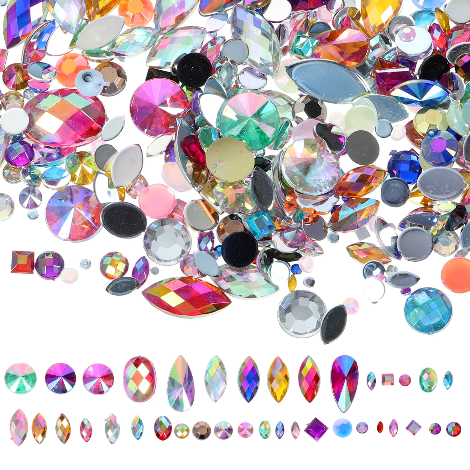 300pcs Flatback Rhinestone Manicure Rhinestone Crafting Embellishments Gems