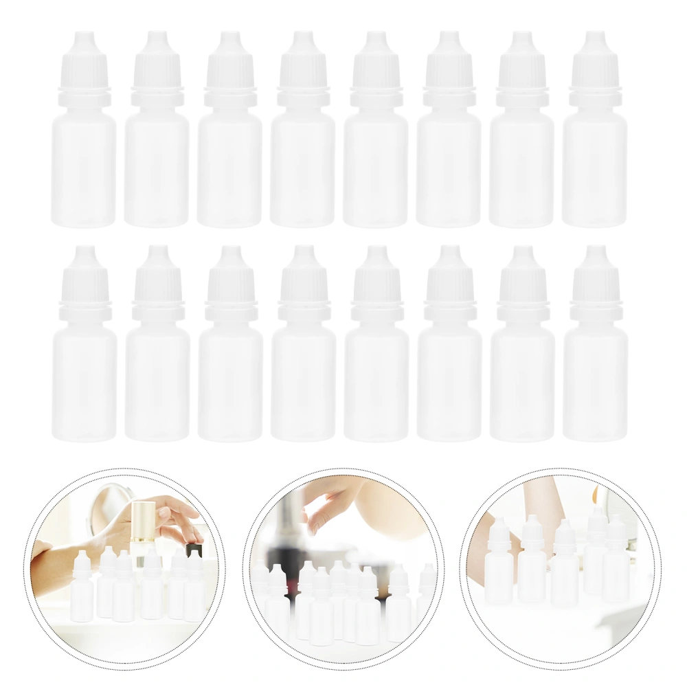 50pcs Empty Essential Oil Bottles Drip Bottles Simple Liquids Hold Bottles 10ml