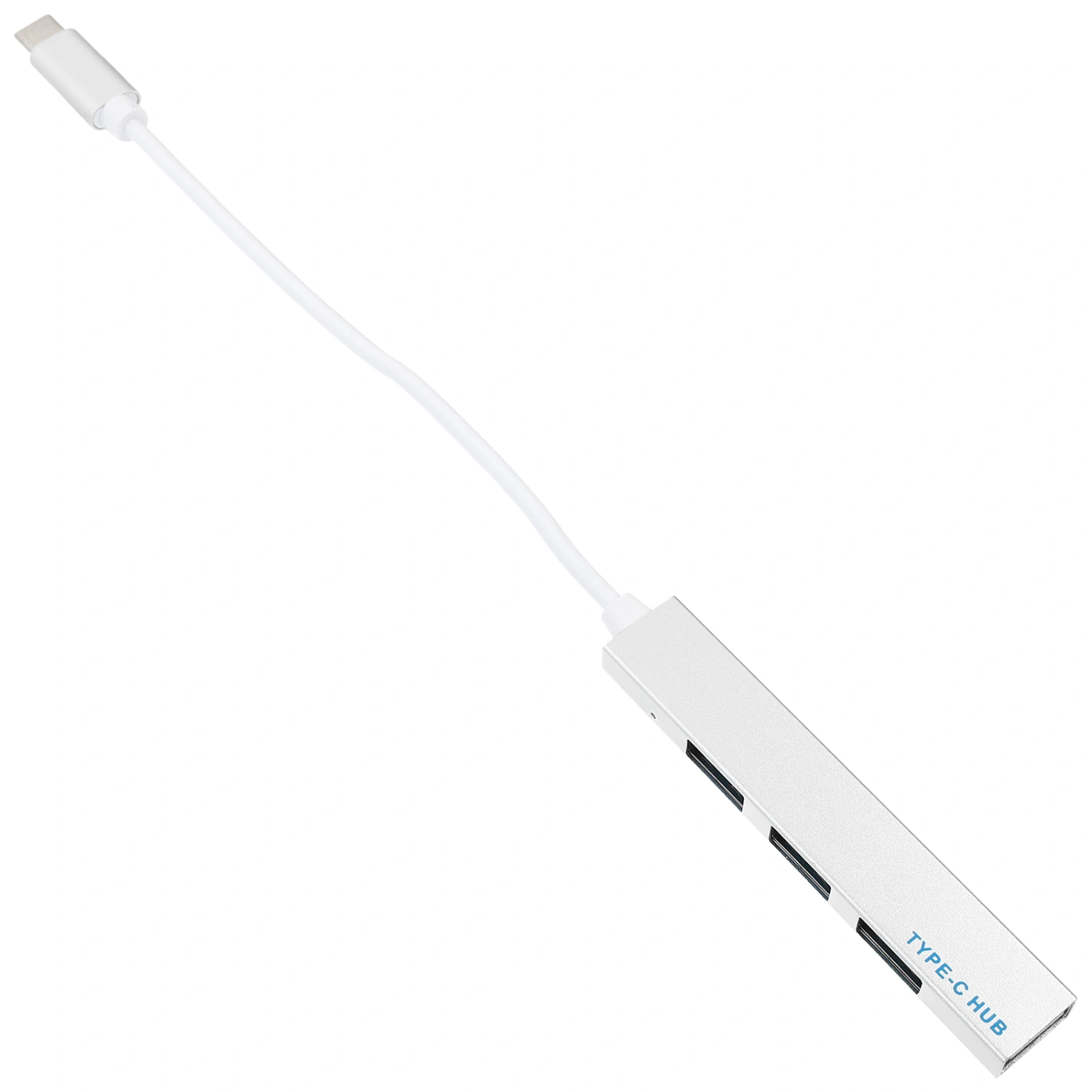 1pc Aluminium Alloy USB Hub Office Laptop 4 Ports Expansion Transfer Adapter