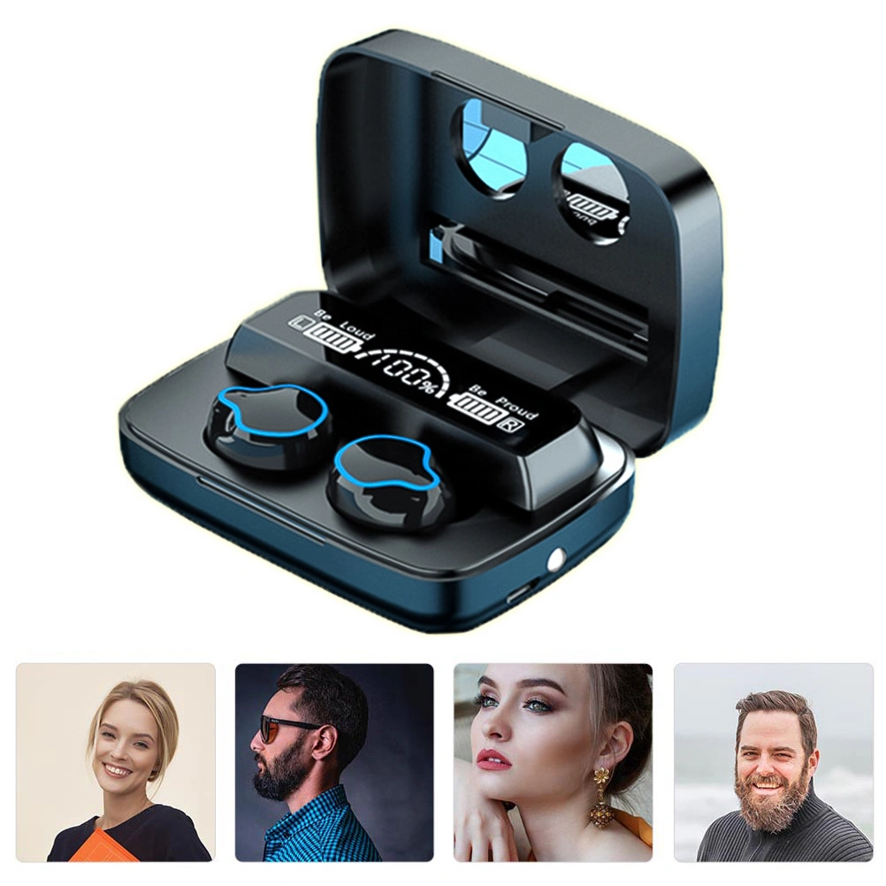 1 Set 2000 Mah Headphones Wireless Headset Battery Display Smart Touch Headset