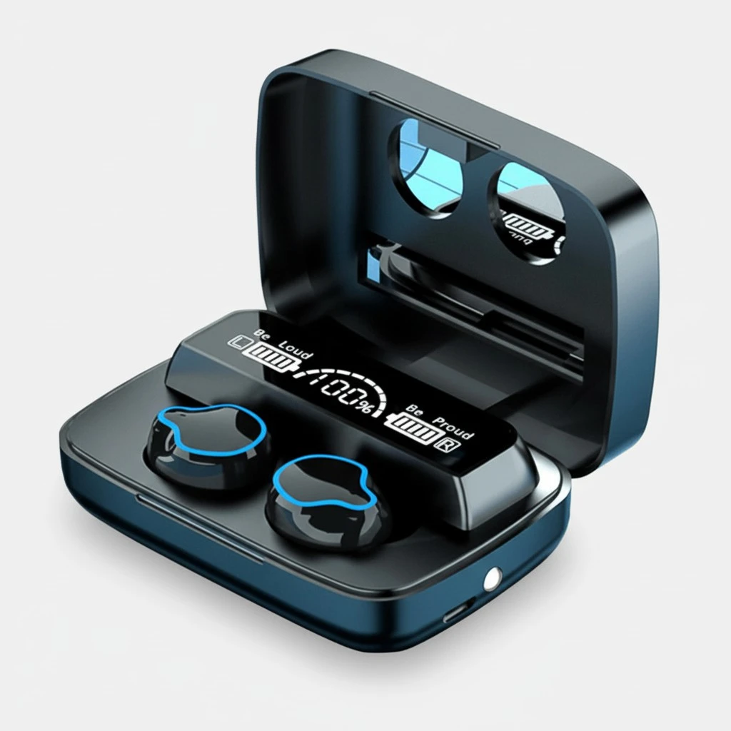 1 Set 2000 Mah Headphones Wireless Headset Battery Display Smart Touch Headset