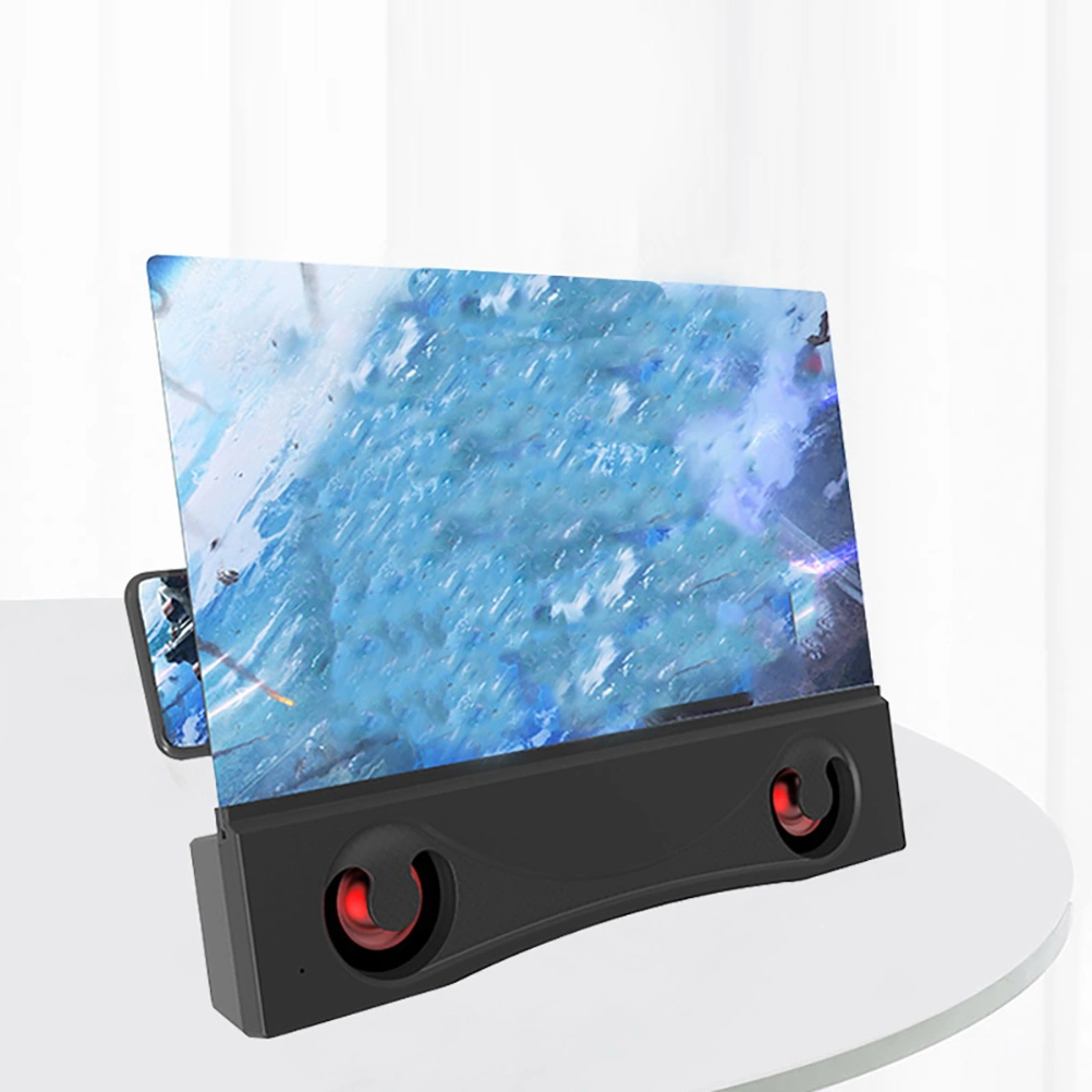 1pc 12 Inches Two Speakers Mobile Phone Screen Amplifier Phone Screen Magnifier