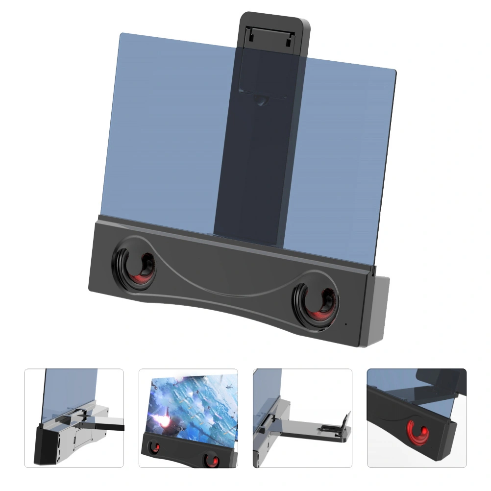 1pc 12 Inches Two Speakers Mobile Phone Screen Amplifier Phone Screen Magnifier