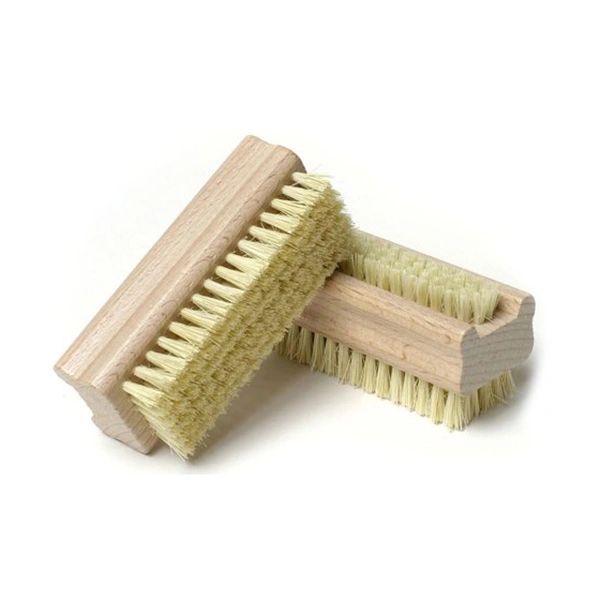 Wooden Handle Double Sided Natural Bristle Nail Brush