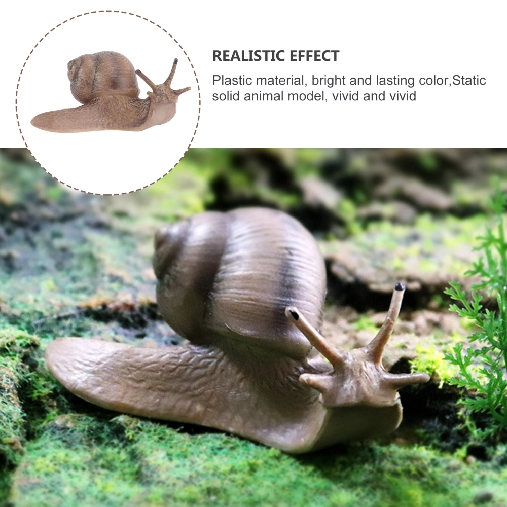 1Pc Simulation Snail Crafts Solid Snail Adornment Microlandschaft Supply(Coffee)