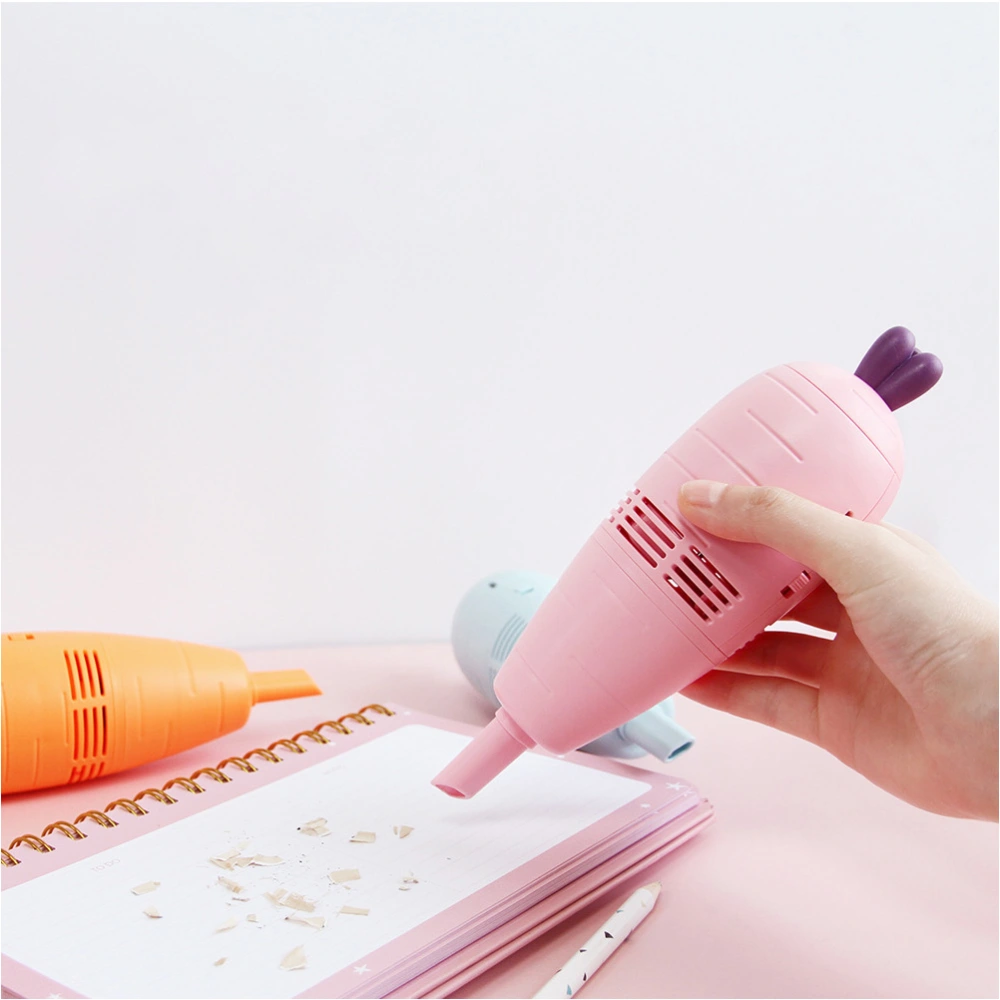 Mini USB Table Dust Cleaner Radish Shaped Portable Corner Desk Cleaner